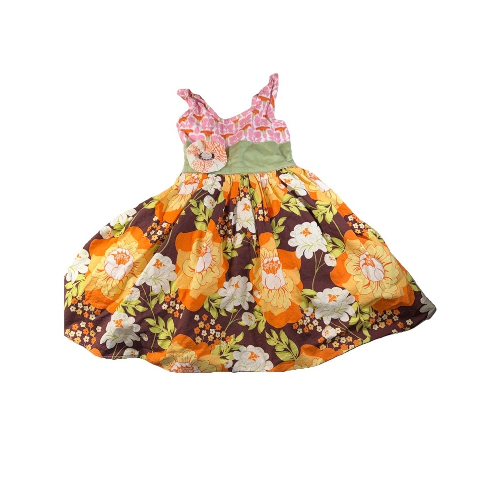 Hopscotch Designs 18 months Yellow Orange‎ Flower Easter Boutique DRESS Flutter